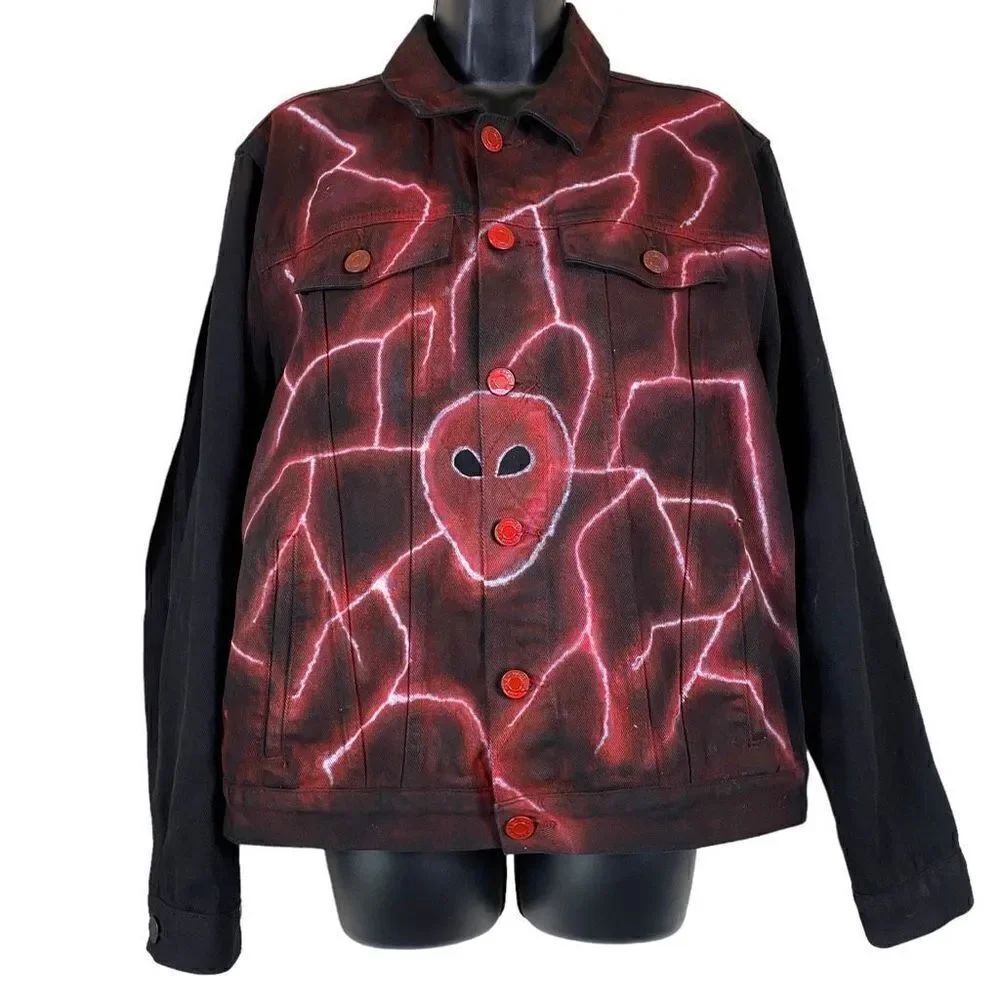 PacSun Custom Graphic Jean Jacket